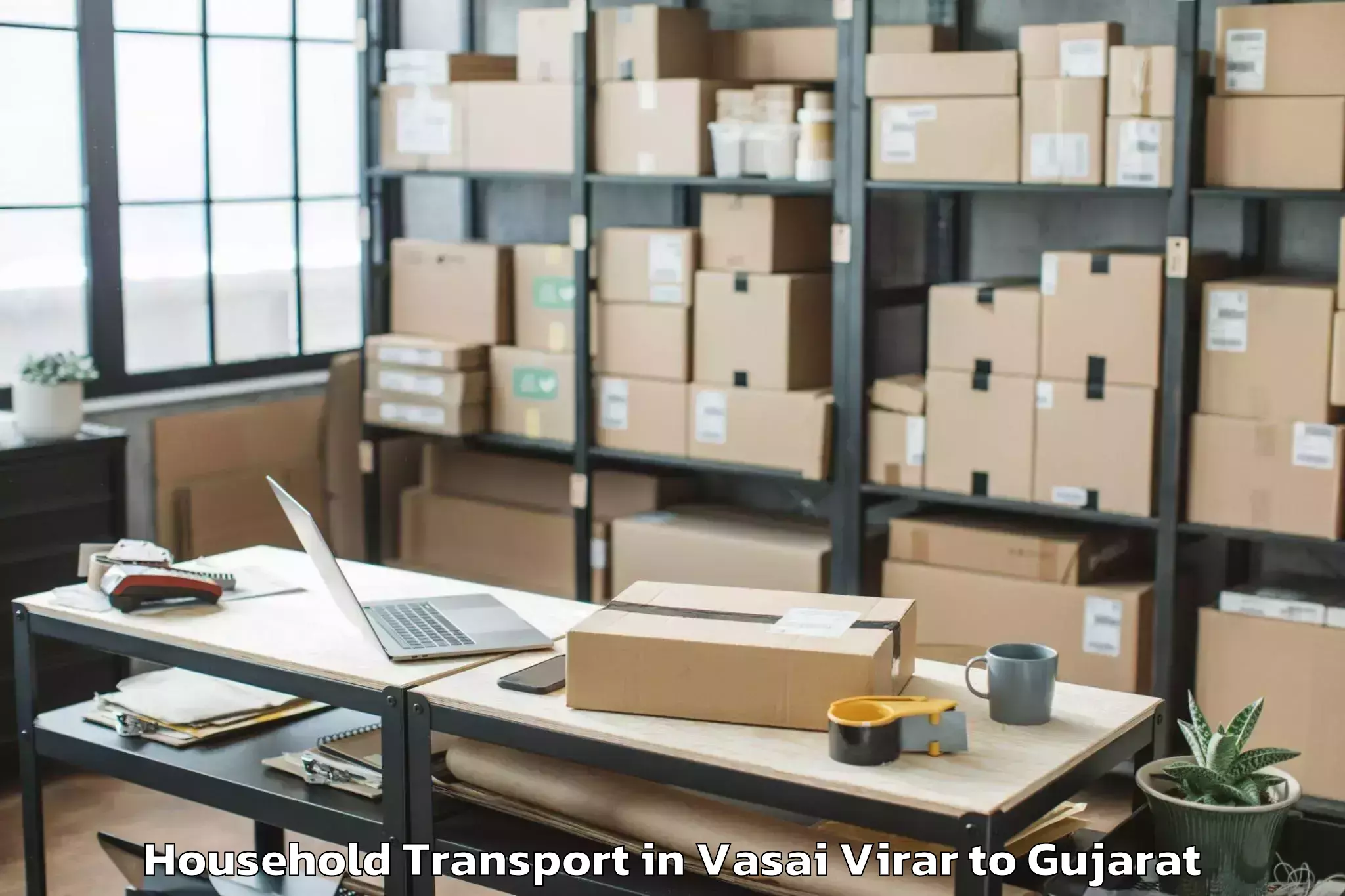 Book Vasai Virar to Porbandar Household Transport